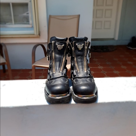 Harley-Davidson Mens Motorcycle Boots SZ 8 - Picture 2 of 10
